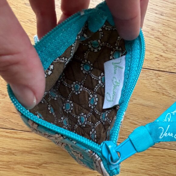 Vera Bradley Blue Paisley Quilted Zippered Coin Purse - Picture 3 of 5